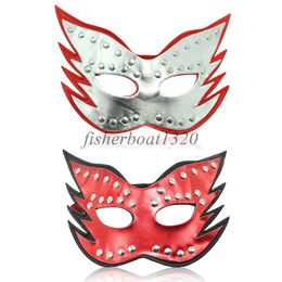 Bondage Sexy Leather Cat Blinder Eye Patch Masquerade Blindfold Cover Mask Rivet Cosplay R987