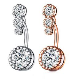Fashion Women Body Jewelry Ornament Piercing Jewelry New Style Ladies Belly Button Rings Hot Sell Zircon Navel Rings
