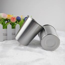 350ML Stainless Steel Cups 12 Oz Pint Cups Water Tumblers Stackable and Unbreakable Drinking Cups Free Shipping 000