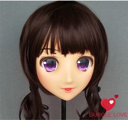 (GL Mask 26) Real Lifesize Halloween Party BJD Baby Doll Anime Mask Cosplay KIG Anime Silicone Masks Cosplay Kigurumi Cross Dressing