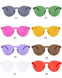 Colourful Fashion Sunglasses For Women And Men Rimless Goggles Thick Frame Metal Hinge Good Quality