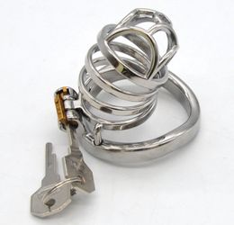 Stainless Steel Male Chastity device Belt Adult Cock Cage With arc-shaped Cocks Ring BDSM Sex Toy Bondage 11C
