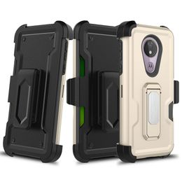 For Motorola G Stylus E6 G8 G7 Play Power E5 Plus With Belt Clip Full Body Card Holder Car Magnet Suction Kickstand Protective Case Cover