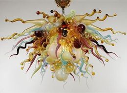 Antique Pendant Lamps Murano Pendant-Light Hand Blown Glass Art Fresh Style Crystal Chandelier Lighting Modern