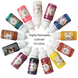 2020 HOT 13 Bottles 10g Practical Epoxy UV Resin Colouring Dye Colourant Pigment DIY Handmade Craft Supplies Mix Colours