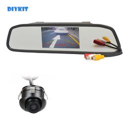 DIYKIT 4.3inch Car LCD Rear View Mirror Monitor Car Monitor + 360 HD Rear / Front / Side View Car Camera Cam