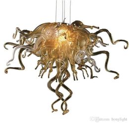 Cheap Glass Chandelier Lamp Gold Murano Glass Pendant Light Wholesale Glass Pendants Lights for New House Decoration