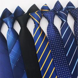 descuento corbata de 8 cm poliéster jacquard stripe stripe a cuadros de cuadros para hombres corbata vestido de vestir formal