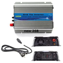 Freeshipping 500W Grid Tie Inverter MPPT Function 22-60VDC Input To 110V or 230VAC Pure Sine Wave Inverter 500W Solar Power Inverter