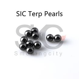 Dab Pearls SIC Silicon Carbide Sphere Terp Spinning Pearls For Bevelled Edge 10mm 14mm 18mm Quartz Banger Carb Cap Glass Water Bongs