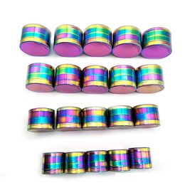 Sharpstone Metal Grinder Smoking Herb Grinders Zinc Alloy D40/50/55/63mm Rainbow Ice Blue Colour 4 Layers Spice Crusher