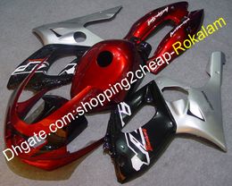 Motorcycle Aftermarket Kit YZF600R Parts Cowling Kits For Yamaha YZF 600R Thundercat 1997-2007 Dark Red Black Silver Motorbike Fairings