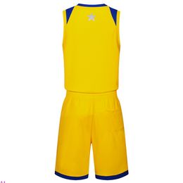 2019 New Blank Basketball jerseys printed logo Mens size S-XXL cheap price fast shipping good quality Yellow Y004n