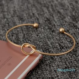 Designer-Europe and the United States Jewellery simple wind bracelet Personalised knot bangle bracelet tie bangle
