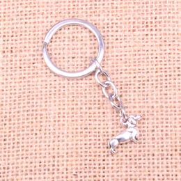 New Keychain 20*15mm dog dachshund Pendants DIY Men Car Key Chain Ring Holder Keyring Souvenir Jewelry Gift