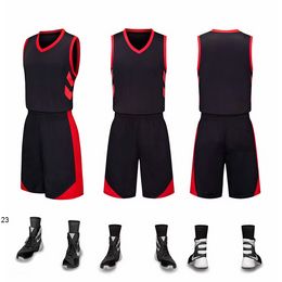 2019 New Blank Basketball jerseys printed logo Mens size S-XXL cheap price fast shipping good quality NEW BLACK RED NBR0012