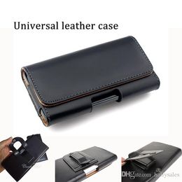 Quality Universal Pu leather case Holster 3.5inch to 6.3 inch strong cellphone protector mobile holder for cellphone iphone x s9 plus Note 9