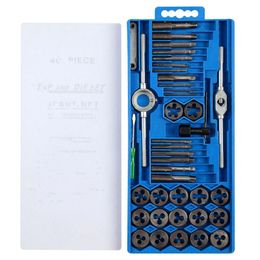 Freeshipping 40PC Professional Metric tap wrench and die set cuts M3-M12 bolts + storage case