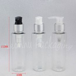 120ML Transparent Flat Shoulder Plastic Bottle , 120CC Shampoo Sub-bottling , Empty Cosmetic Container ( 40 PC/Lot )