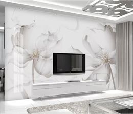 window mural wallpaper Abstract white marble modern minimalistic creative floral background wall