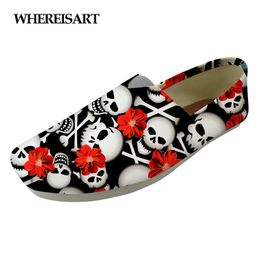 Pirate Skull and Old Pistols Slip On Rubber Sole Sneakers Canvas Shoes for Women Lightweight