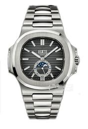 -10 Farben Top Qualität Uhren Nautilus 5726 1A-001 Mechanische Automatische Männeruhr Mondphase Saphir Edelstahl Armbanduhren 40.5mm