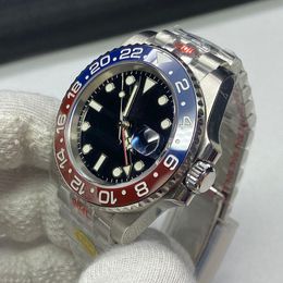 SuperR Luxury Watch Clean Factory Blue and Red Bezel Pepsi Dial 904 Steel Swiss 3285 Movements 40mm Mens Automatic Watch267l