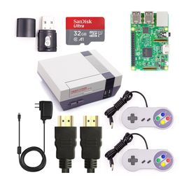 Freeshipping Raspberry Pi 3 DIY Complete Kit Wifi & etoothal Raspberry Pi 3 Model B+Power Supply+Retroflag NESPi Case+S-Dc-ard+Controllers