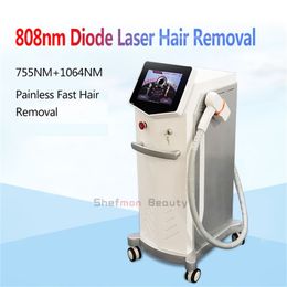2019 diode laser hair removal machine 755nm 1064nm 808nm diode laser permanent hair removal skin rejuvenation laser beauty machine salon