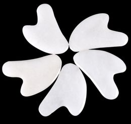 Natural White Jade Gua Sha Scratch Facial Acupuntura Point for Foot Back Head Massage Stone Therapy