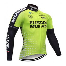 Euskadi team Bike Men's Cycling Long Sleeves jersey Spring/Autum Road Racing Shirts Riding Bicycle Tops Breathable Outdoor Sports Maillot S21050608