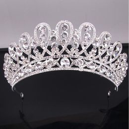 Luxurious Junoesque Sparkle Pageant Crowns Rhinestones Wedding Bridal Crowns Bridal Jewelry Tiaras & Hair Accessories Shiny Bridal Tiaras