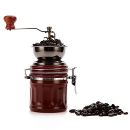 BEIJAMEI Retro Ceramic Manual Coffee Bean Pepper Maker Grinder Nut Mill Hand Grinding Tool Grinders Machine