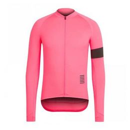 Mens Rapha Pro Team Cycling Long Sleeve Jersey MTB bike shirt Outdoor Sportswear Breathable Quick dry Racing Tops Road Bicycle clothing Y21042104