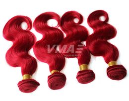 Brazilian Natural Human Hair Bundles Red Brazilian Virgin Human Hair Weaves Body Wave Human Pure Colour Hair