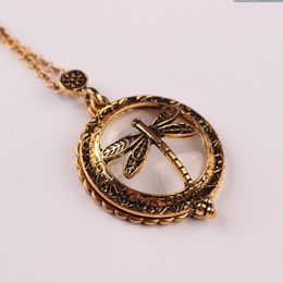 Shellhard Art Magnifying Glass Cabochon Antique Life Tree Cat Map Pendant Necklaces For Women Men Jewellery