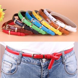 Women PU leather Belt 1.4*104CM 8 colors student Pin buckle belts girl Belt Fashion waistband belts jeans strap for Christmas gift