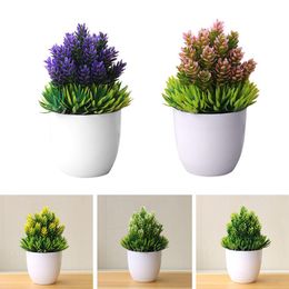 Fashion Artificial Small Tree Potted Plant Fake Bonsai Plants Table Simulation Decor Ornaments for Home Garden decor