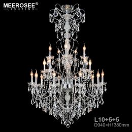 Modern Chandelier Light Crystal Staircase Lighting Project Clear Crystals Pendant Lamp E14 Candle Lustre Long Stair Hanging Light for Villa