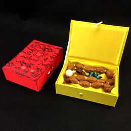 Luxury Rectangle Large Soft Chinese Gift Box Silk Brocade Jewellery Box Craft Packaging Box Birthday Wedding Party 14x10x4.5 cm