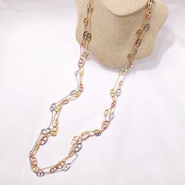 Wholesale-European and American hot copper gold plated accessories new fashion pig nose day's Necklace sweater chain