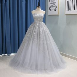 2018 New Crystal Sequins Ball Gown Quinceanera Dresses Lace Up Tulle Plus Size Sweet 16 Dresses Debutante 15 Year Formal Party Dress BQ130