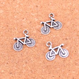 175pcs Charms bike bicycle Antique Silver Plated Pendants Making DIY Handmade Tibetan Silver Jewelry 15*16mm