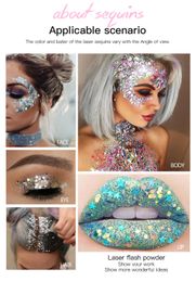 DHL free HANDAIYAN BRONZERS Holographic Mermaid Glitter Eyeshadow Gel Body Face Eye Liquid Loose Sequins Pigments Makeup Cream Festival Gems