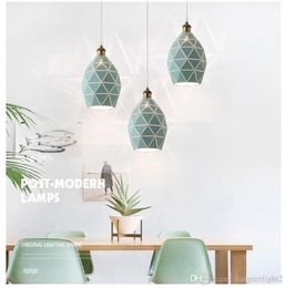 Latest Creative Pendant Lights 110-240V Metal Green Line lamp for Restaurant Bar Coffee Shop Home Lighting