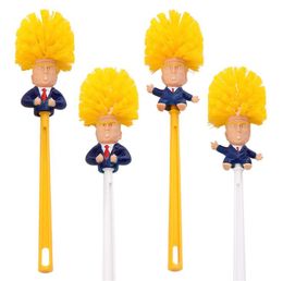 Creative Donald Trump Toilet Brush Toilet Supplies Set Brushes Holders WC Original Toilet Bathroom Cleaning Brushes Accessories