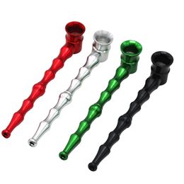 Super Metal Pipe Mounthpiece Aluminum Bamboo Shape 127mm Mini Smoking Pipes Tube Portable Cigarette Tobacco Pipe Gift Easy To Carry Clean