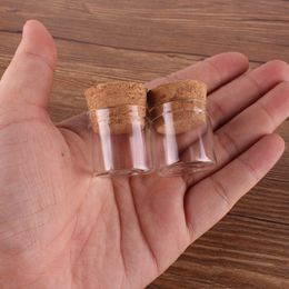 100pcs 5ml size 24*25mm Small Test Tube with Cork Stopper Spice Bottles Container Jars Vials DIY Craft