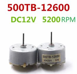 8PCS DC Motor RF-500TB-12600 3-12VDC 2800-5600RPM with a Long Shaft Used For Alarm