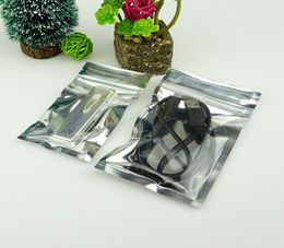 Translucency silver Aluminium Foil bag - 7X13cm/200pcs metallic aluminizing sack pack coffee packaging pouch zipper resealable